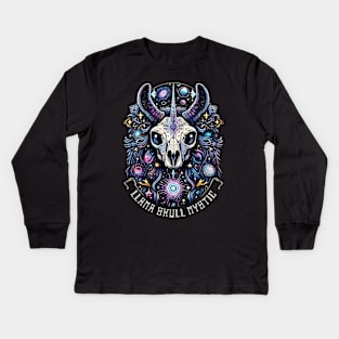 Cosmic Llama skull Kids Long Sleeve T-Shirt